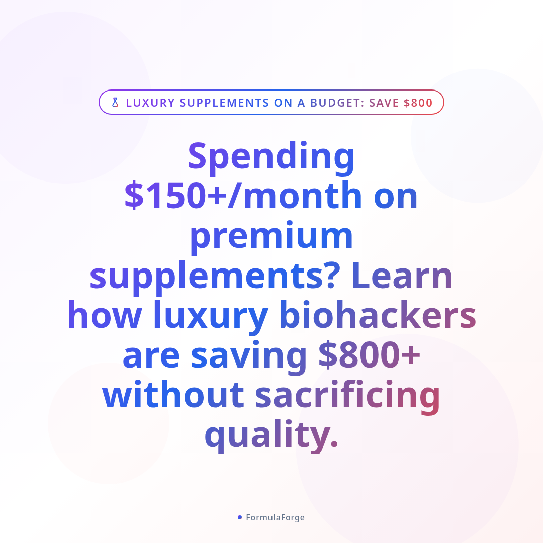 Overview — Luxury Supplements on a Budget: How to Save $800 in 6 Months