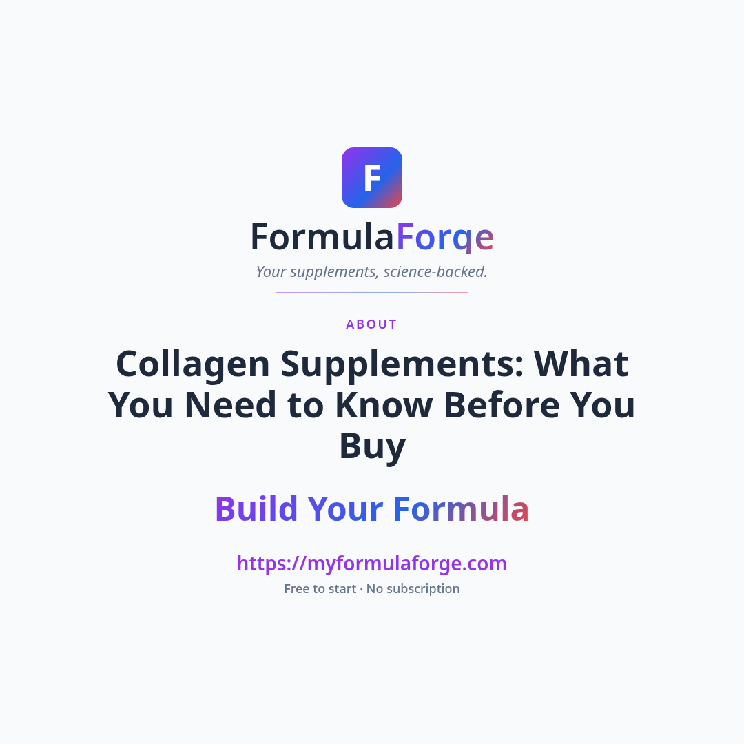 Next steps — Collagen Supplements: What You Need to Know Before You Buy